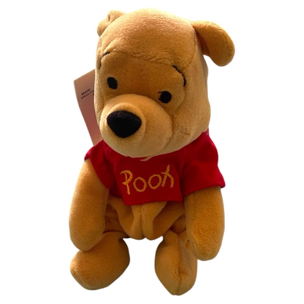 Disney Yellow and Red Stuffed Animal Plush Beanie baby Disney store tag